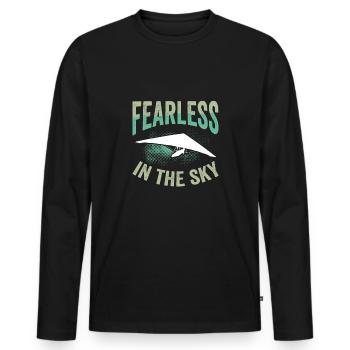 Furchtlos Am Himmel - Männer Premium Bio Langarmshirt - Schwarz - Vorne - Nico (187cm)