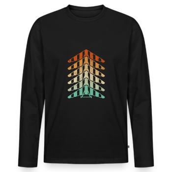 Hang gliding colorful - Men's Premium Organic Long Sleeve Shirt - black - Front - Nico (187cm)