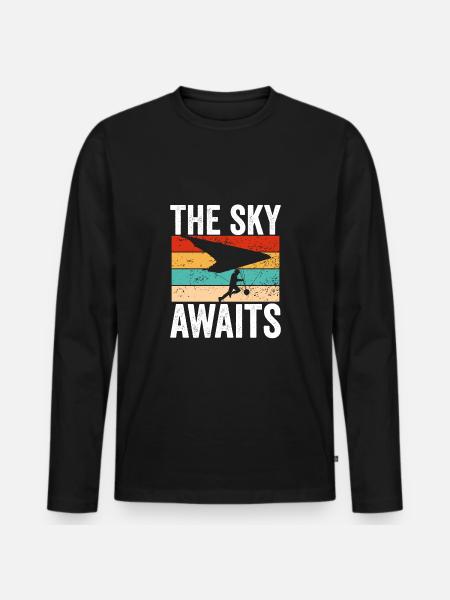 Le ciel vous attend - T-shirt manches longues Premium bio Homme - noir