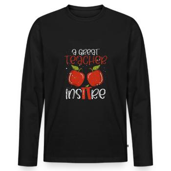 Ein Großartiger Lehrer, Der Inspiriert - Männer Premium Bio Langarmshirt - Schwarz - Vorne - Nico (187cm)