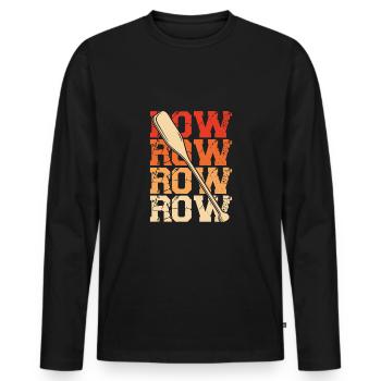 Rudder paddle - Men's Premium Organic Long Sleeve Shirt - black - Front - Nico (187cm)