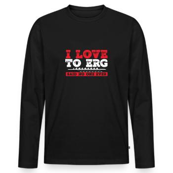 Fun rudder design - Men's Premium Organic Long Sleeve Shirt - black - Front - Nico (187cm)