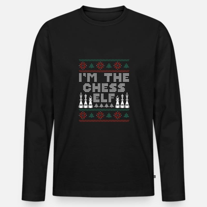 Ich Bin Der Schachelf - Männer Premium Bio Langarmshirt - Schwarz
