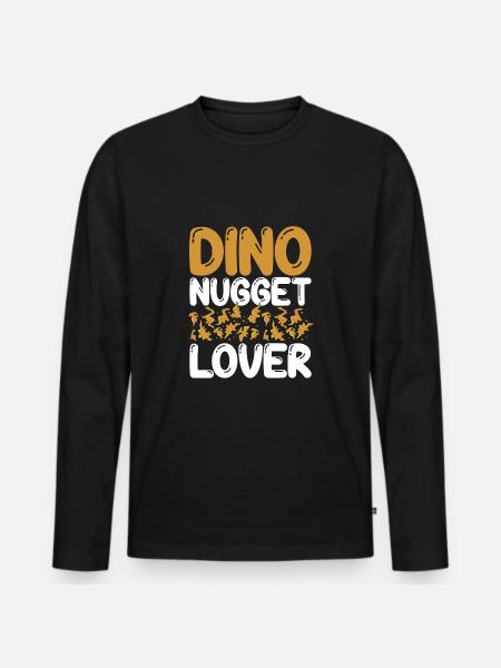 Dino nugget lover - Men's Premium Organic Long Sleeve Shirt - black