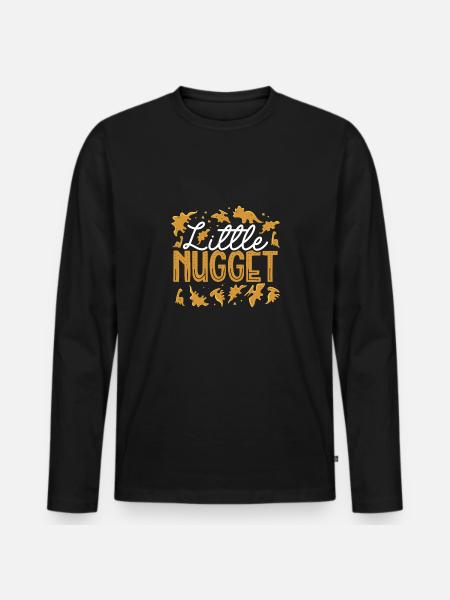 Little Dino Nugget - Men's Premium Organic Long Sleeve Shirt - black