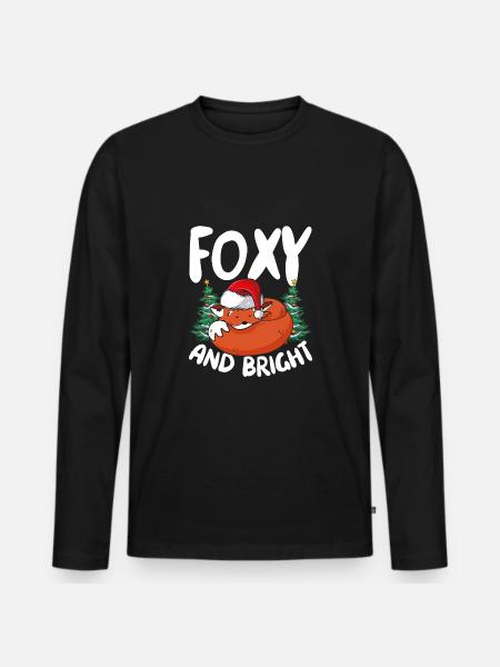 Fuchs Und Hell - Männer Premium Bio Langarmshirt - Schwarz