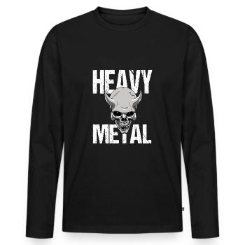 Musique heavy metal - T-shirt manches longues Premium bio Homme - noir - Devant - Nico (187cm)