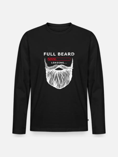 Full beard loading - Men's Premium Organic Long Sleeve Shirt - black
