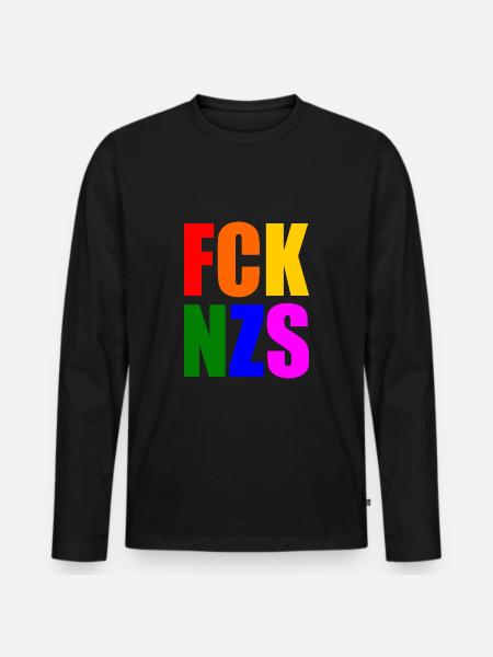 Fck nzs - Men's Premium Organic Long Sleeve Shirt - black