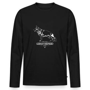 German Shepherd Dad Hunde Hund Wilsigns - Männer Premium Bio Langarmshirt - Schwarz - Vorne - Nico (187cm)