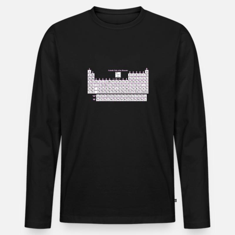 Periodensystem der Elemente - Männer Premium Bio Langarmshirt - Schwarz