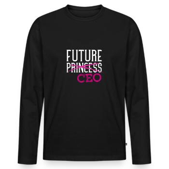 future princess ceo Design for a Ceo girl - Männer Premium Bio Langarmshirt - Schwarz - Vorne - Nico (187cm)