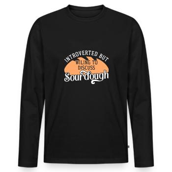 Bread Baking Baker Bakery Sourdough - Men's Premium Organic Long Sleeve Shirt - black - Front - Nico (187cm)