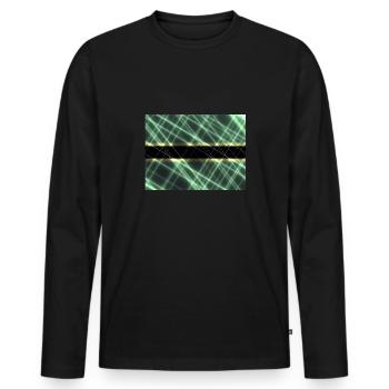 Botswana - Men's Premium Organic Long Sleeve Shirt - black - Front - Nico (187cm)