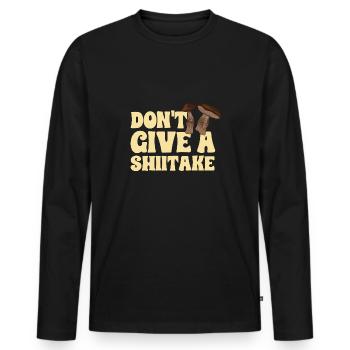 Cueillette de champignons Cueillette de champignons Cueillette de champignons - T-shirt manches longues Premium bio Homme - noir - Devant - Nico (187cm)