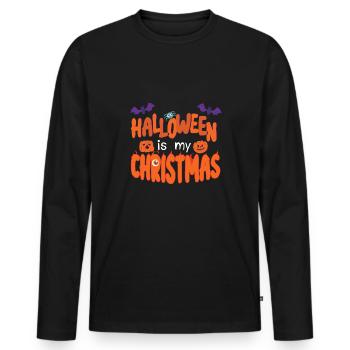 Grusel Halloweenspruch Spruch Halloween - Männer Premium Bio Langarmshirt - Schwarz - Vorne - Nico (187cm)