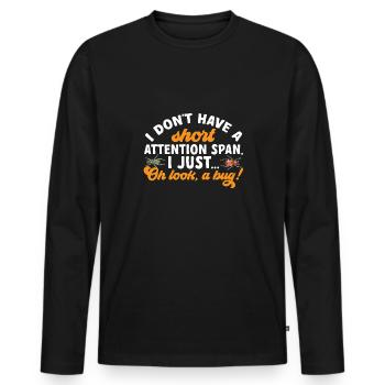 Insect collectors, insects, beetle lovers, entomologists - Men's Premium Organic Long Sleeve Shirt - black - Front - Nico (187cm)