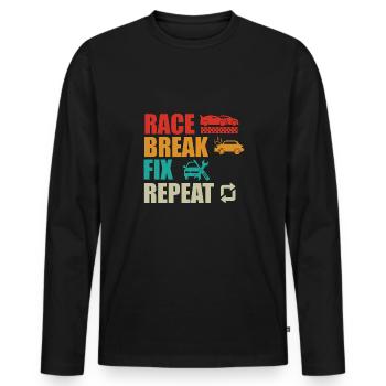 RC Auto Hobby Spruch Ferngestuertes Auto - Männer Premium Bio Langarmshirt - Schwarz - Vorne - Nico (187cm)