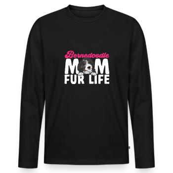 Chien Bernedoodle - T-shirt manches longues Premium bio Homme - noir - Devant - Nico (187cm)