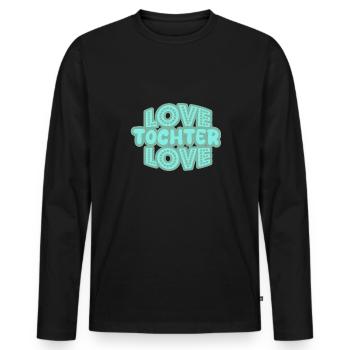 Dire Fille - T-shirt manches longues Premium bio Homme - noir - Devant - Nico (187cm)