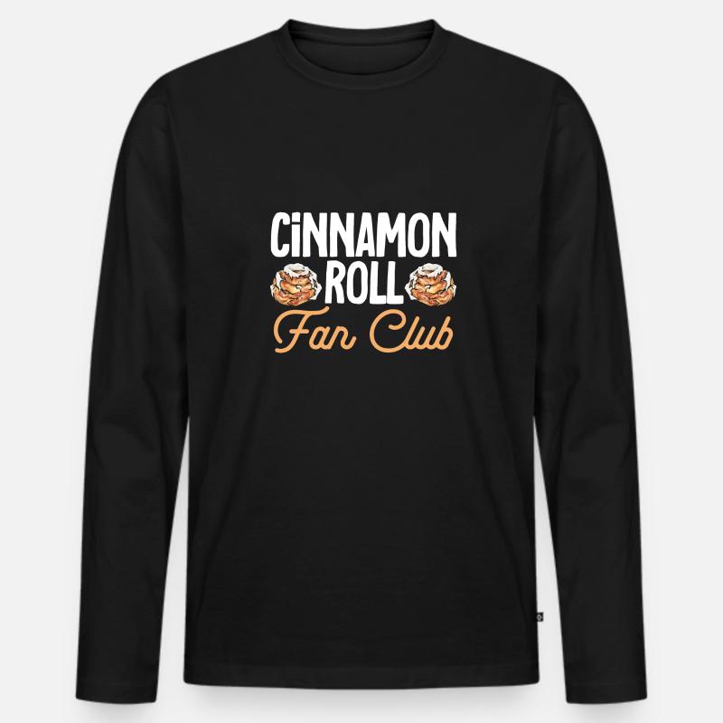 Zimtschnecke - Männer Premium Bio Langarmshirt - Schwarz