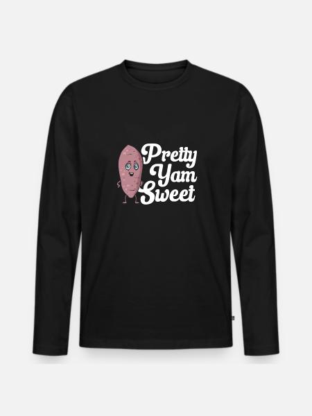 Sweet Potato Root Vegetables - Men's Premium Organic Long Sleeve Shirt - black