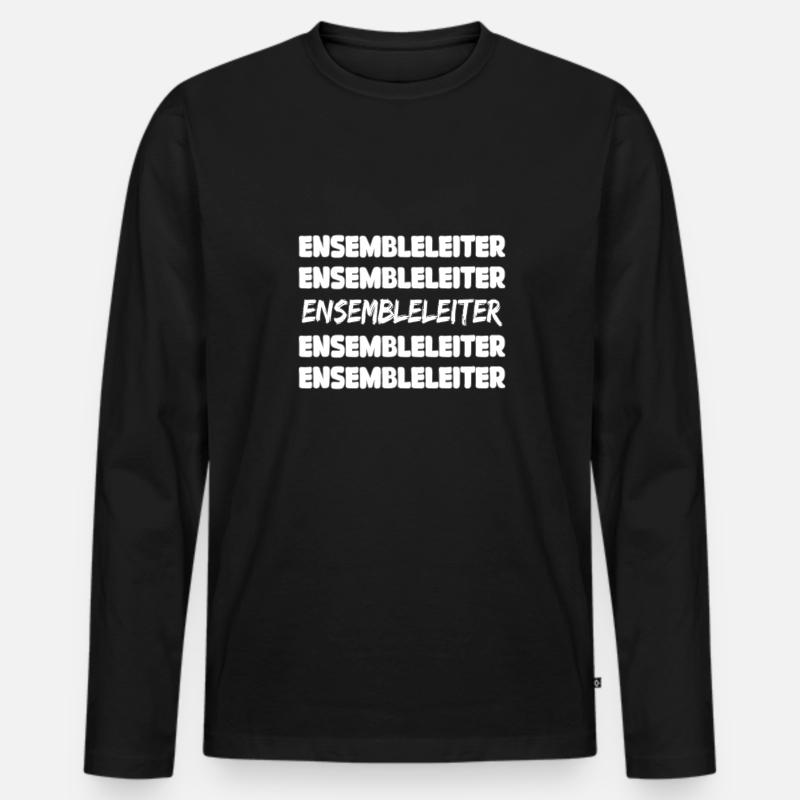 Job Ensembleleiter - Männer Premium Bio Langarmshirt - Schwarz