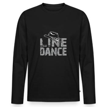 Line Dance Time Line Dancing Dancing - Men's Premium Organic Long Sleeve Shirt - black - Front - Nico (187cm)