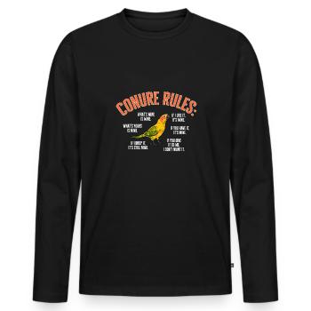 Molinasittich Perroquet Oiseau Perruche du Soleil - T-shirt manches longues Premium bio Homme - noir - Devant - Nico (187cm)