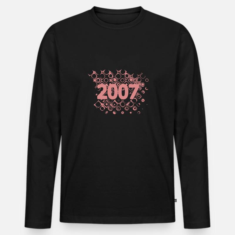 Witzig 2007 - Männer Premium Bio Langarmshirt - Schwarz