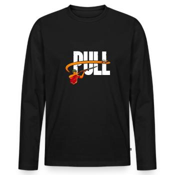 Tir au piège Tir au pigeon en argile Skeet - T-shirt manches longues Premium bio Homme - noir - Devant - Nico (187cm)