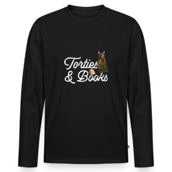 Schildpatt Katze Tortoiseshell Cat Tortie - Männer Premium Bio Langarmshirt - Schwarz - Vorne - Nico (187cm)