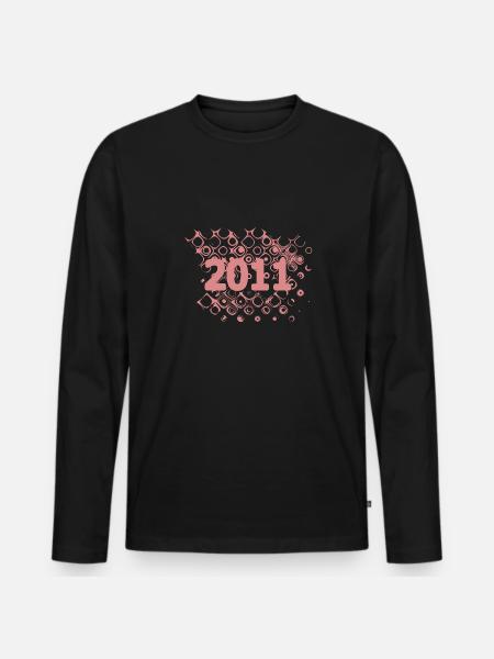 Retro 2011 - Men's Premium Organic Long Sleeve Shirt - black