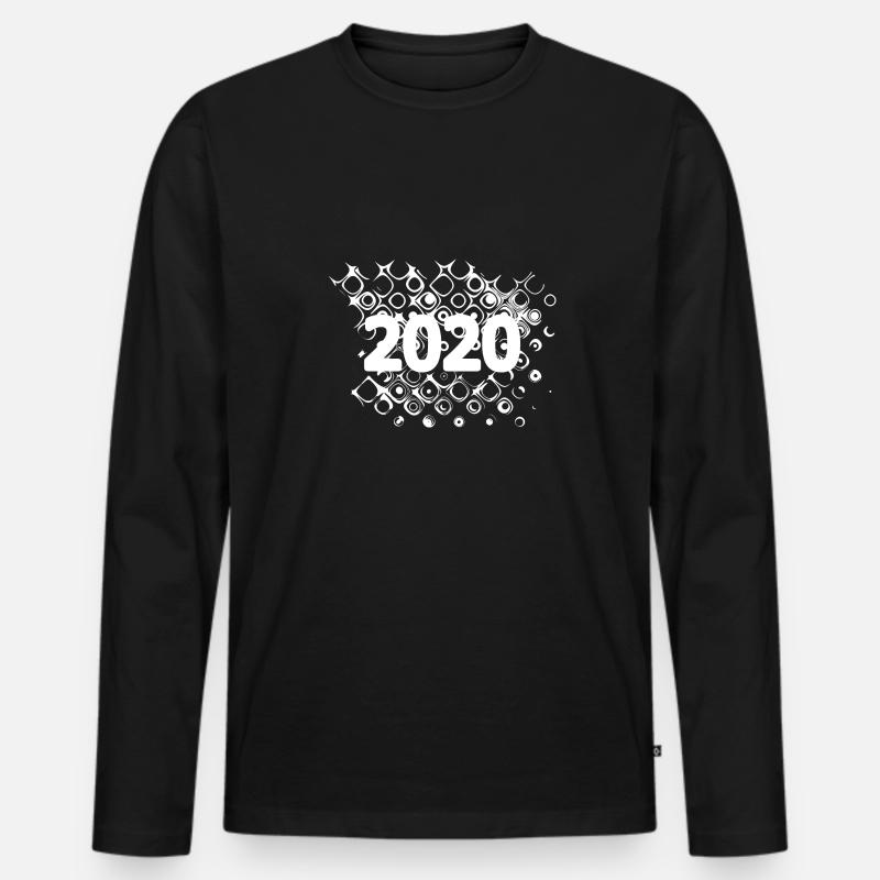 Bubbles 2020 - Männer Premium Bio Langarmshirt - Schwarz