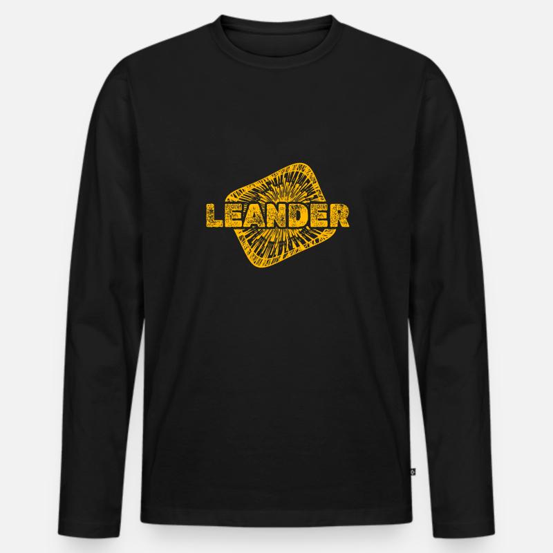 Sternenstaub Leander - Männer Premium Bio Langarmshirt - Schwarz