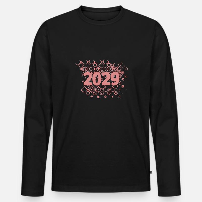 2029 - Männer Premium Bio Langarmshirt - Schwarz