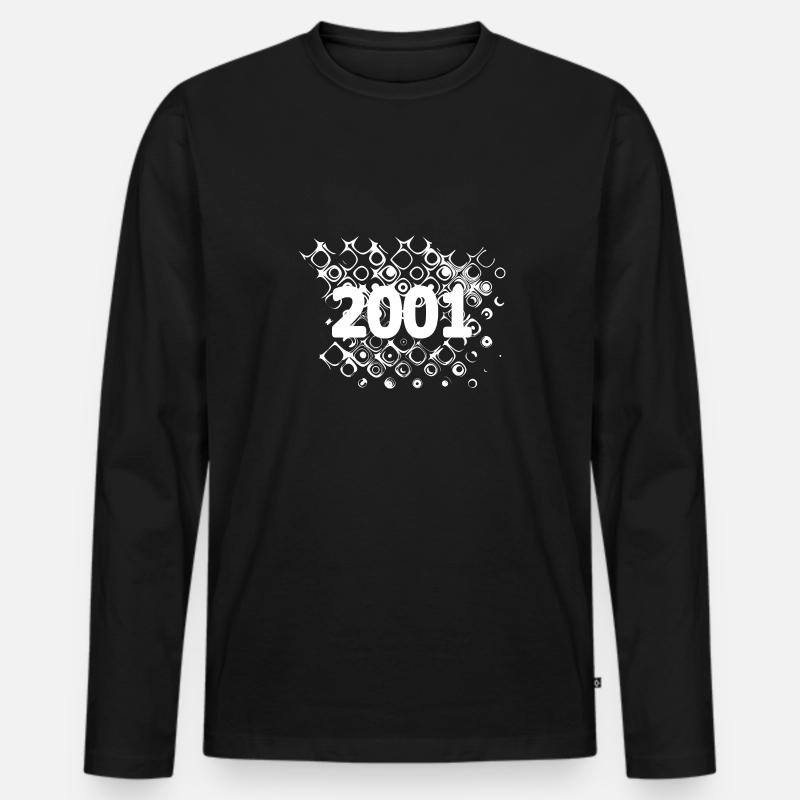 2001 2001 - Männer Premium Bio Langarmshirt - Schwarz
