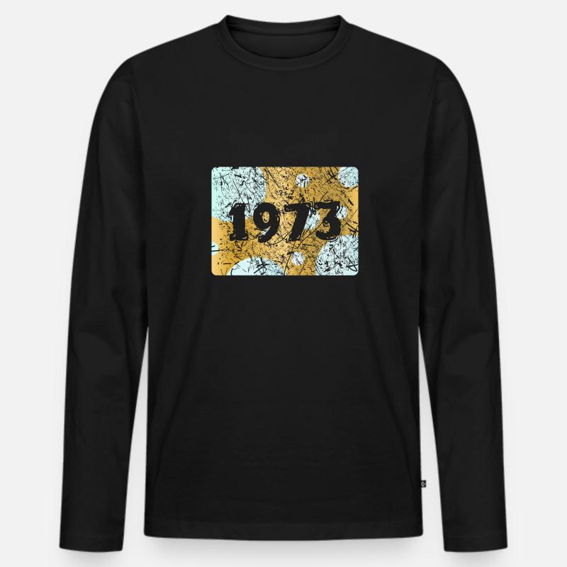 1973 1973 - Männer Premium Bio Langarmshirt - Schwarz