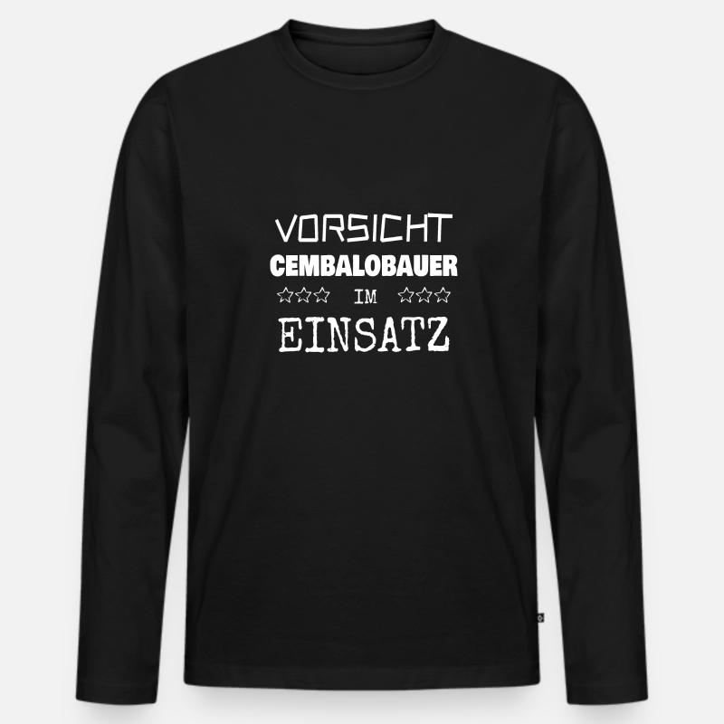 Berufung Cembalobauer - Männer Premium Bio Langarmshirt - Schwarz