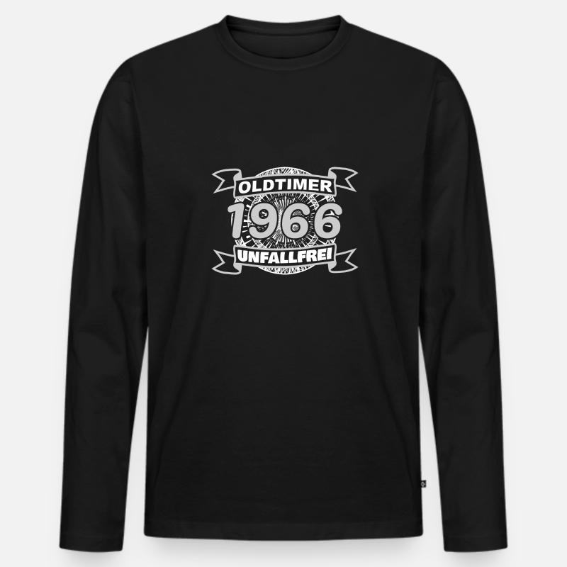 Oldtimer 1966 - Männer Premium Bio Langarmshirt - Schwarz