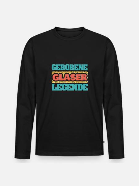 Gift for glaziers - Men's Premium Organic Long Sleeve Shirt - black