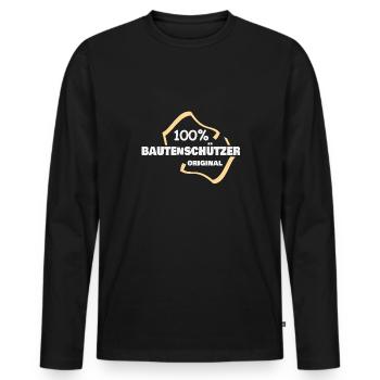 Building protector - Men's Premium Organic Long Sleeve Shirt - black - Front - Nico (187cm)