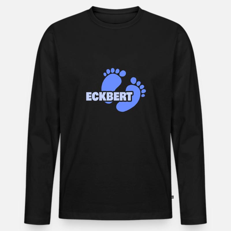 Geschenk für Eckbert - Männer Premium Bio Langarmshirt - Schwarz