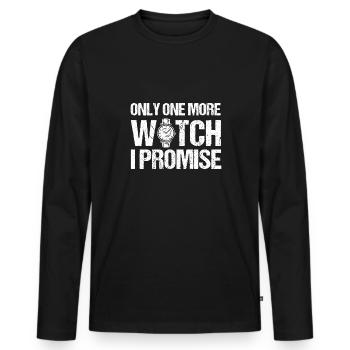 Watch Collector Watch Watchmaker - Men's Premium Organic Long Sleeve Shirt - black - Front - Nico (187cm)