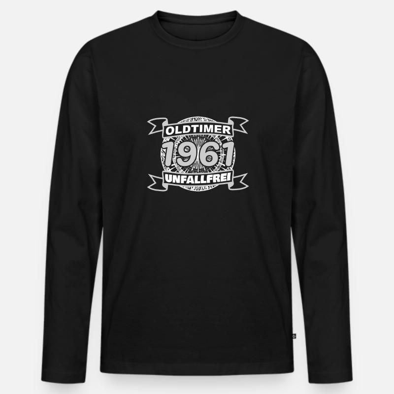 Witzig 1961 - Männer Premium Bio Langarmshirt - Schwarz