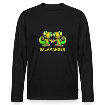 Salamandre Gecko Amis - T-shirt manches longues Premium bio Homme - noir - Devant - Nico (187cm)