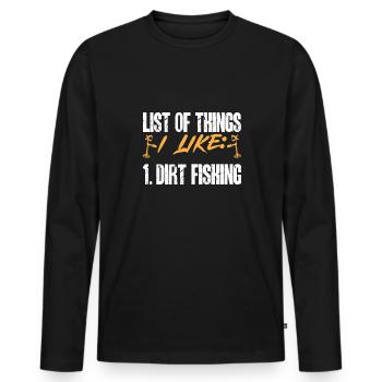 Détecteur de métaux Détection de métaux Chasse au trésor - T-shirt manches longues Premium bio Homme - noir - Devant - Nico (187cm)