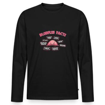 Blob fish - Men's Premium Organic Long Sleeve Shirt - black - Front - Nico (187cm)