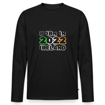 2022 - T-shirt manches longues Premium bio Homme - noir - Devant - Nico (187cm)