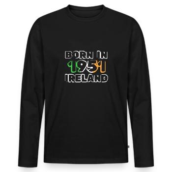 Ireland 1951 - Männer Premium Bio Langarmshirt - Schwarz - Vorne - Nico (187cm)